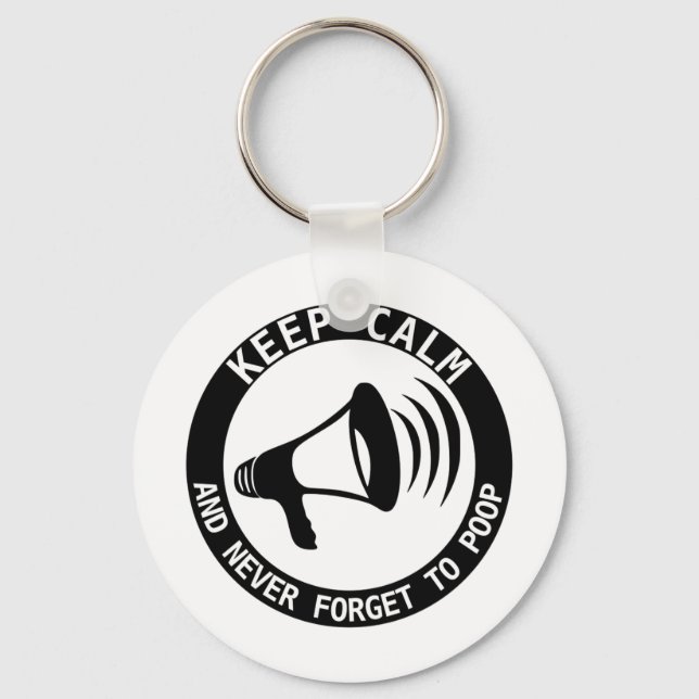Megaphone: Keep Calm And Never Forget Key Ring (Front)