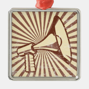 Megaphone Metal Tree Decoration