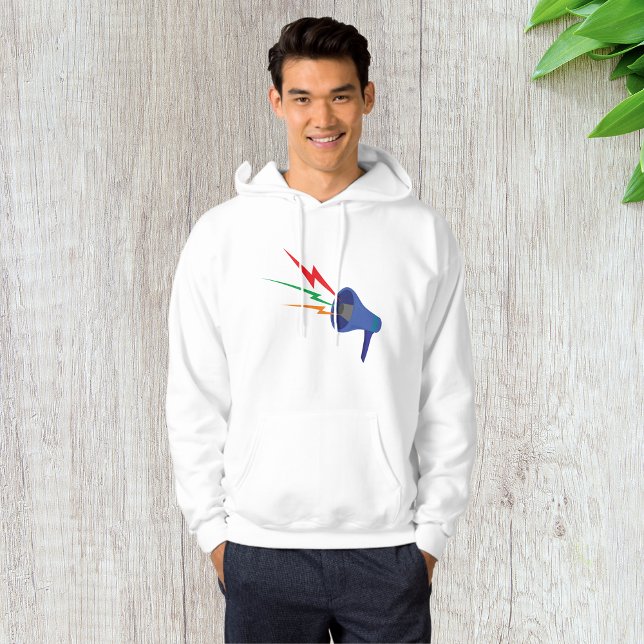 Megaphone Sound Waves Mens Hoodie (Creator Uploaded)