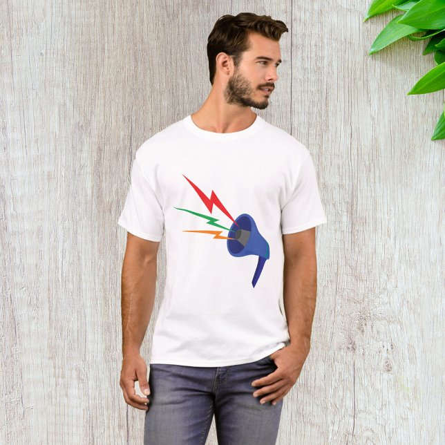 Megaphone Sound Waves Mens T-Shirt (Creator Uploaded)