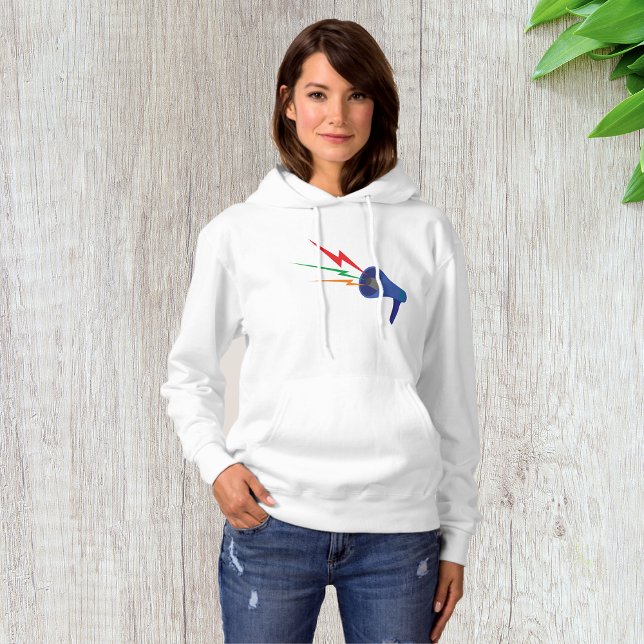 Megaphone Sound Waves Womens Hoodie (Creator Uploaded)