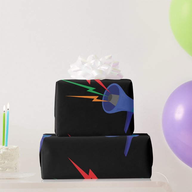 Megaphone Sound Waves Wrapping Paper (Creator Uploaded)