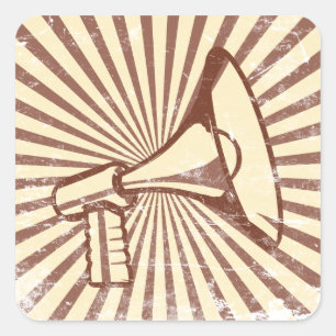 Megaphone Square Sticker