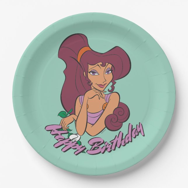 Megara Goddess at Heart Paper Plates (Front)