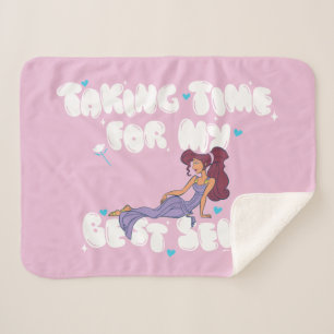 Megara - Taking Time For My Best Self Sherpa Blank Blanket
