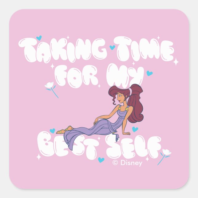 Megara - Taking Time For My Best Self Square Stick Square Sticker (Front)