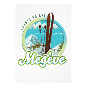 Megève france ski logo photo print