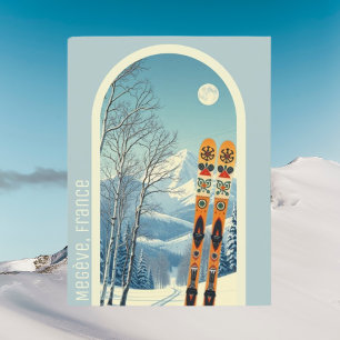 Megève France ski Postcard