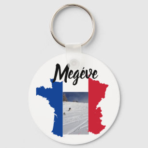 Megeve Ski France Key Ring