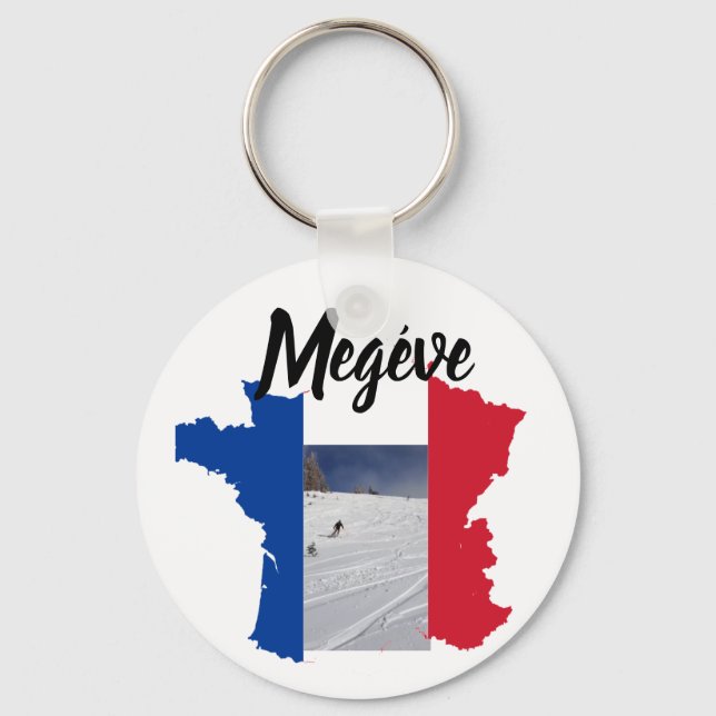 Megeve Ski France Key Ring (Front)