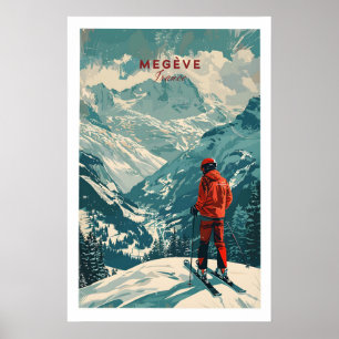 Megève Ski Poster - France 1