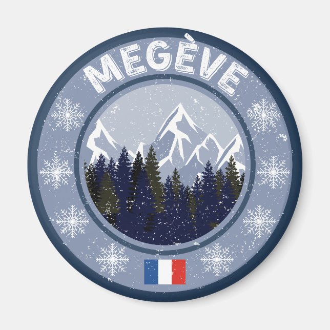 Megève Station de Ski Magnet (Front)