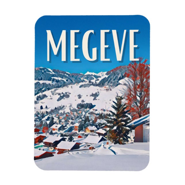 Megève Station de ski  Magnet (Vertical)