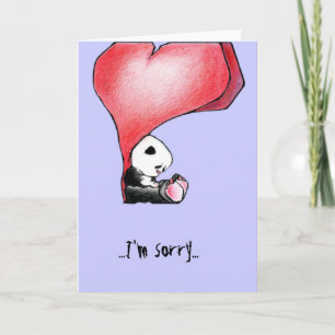 Megg: The cute panda - heart, I'm sorry, card