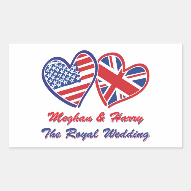 Meghan and Harry The Royal Wedding Rectangular Sticker (Front)