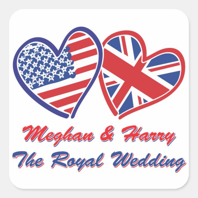 Meghan-and-Harrys Wedding Square Sticker (Front)