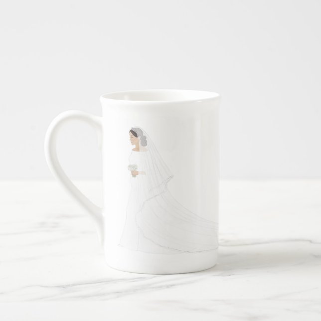 Meghan Markle Royal Wedding Dress Bone China Mug (Left)