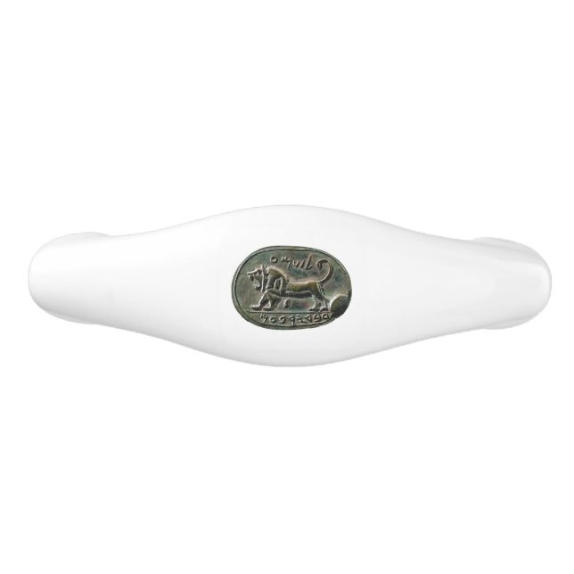 Megiddo Seal Ceramic Drawer Pull (Front)