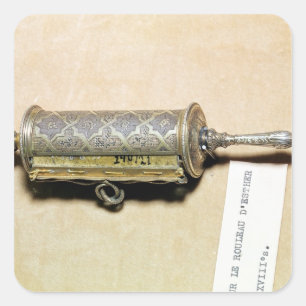 Megillah case, from Alsace Square Sticker