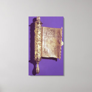 Megillah  in a silver case, Vienna, c.1715 Canvas Print