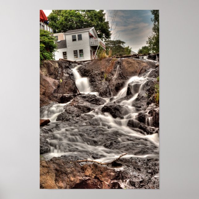 Megunticook Falls, Camden, Maine Poster (Front)