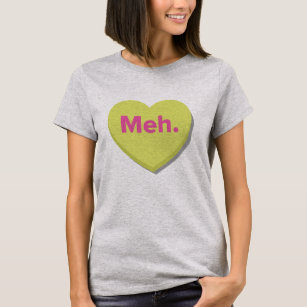 Meh. Anti-Valentine's Day   Yellow Heart T-Shirt