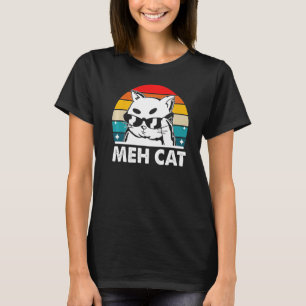 Meh Cat Cat Humour Kitten Introvert Cat Mum T-Shirt