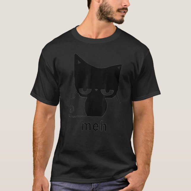 Meh   cute cat Classic T-Shirt (Front)
