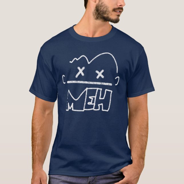 Meh Funny Face Video Game T-Shirt (Front)