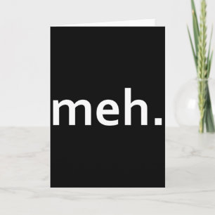 Meh. Funny Geek Cool Video Game Nerd1  Card