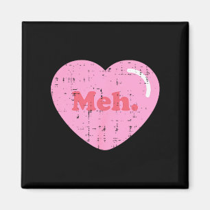 Meh Heart Pocket Funny Anti Valentines Day Single Magnet