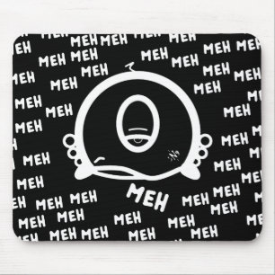 Meh One-Eyed Weird Creature Cartoon Character Mouse Mat