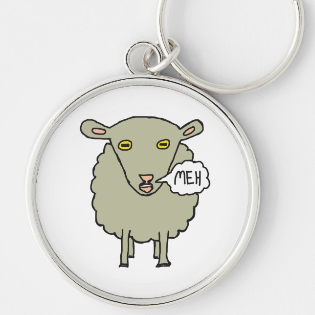 Meh Sheep Key Ring (Front)