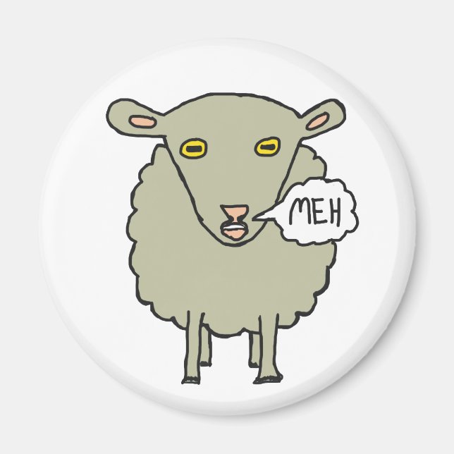 Meh Sheep Magnet (Front)