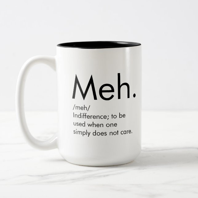 Meh Two-Tone Coffee Mug (Left)