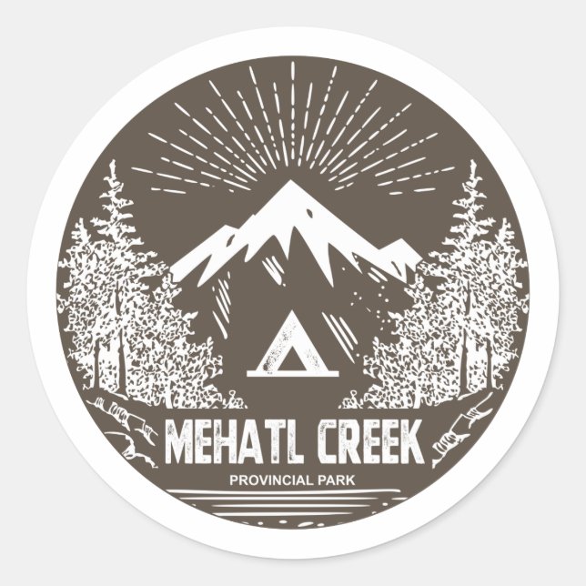 Mehatl Creek Provincial Park Classic Round Sticker (Front)