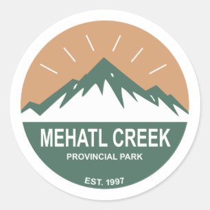 Mehatl Creek Provincial Park Classic Round Sticker