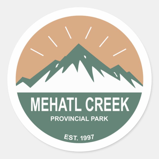 Mehatl Creek Provincial Park Classic Round Sticker (Front)
