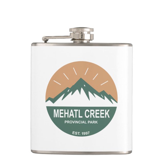 Mehatl Creek Provincial Park Hip Flask (Front)