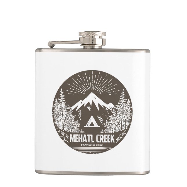 Mehatl Creek Provincial Park Hip Flask (Front)