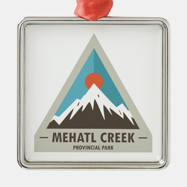 Mehatl Creek Provincial Park Metal Tree Decoration (Front)