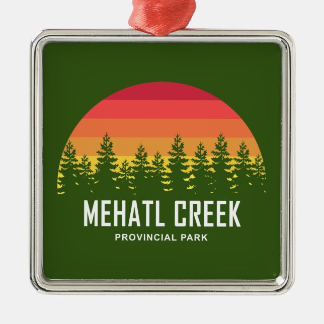 Mehatl Creek Provincial Park Metal Tree Decoration (Front)