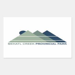 Mehatl Creek Provincial Park Mountain Sun Rectangular Sticker