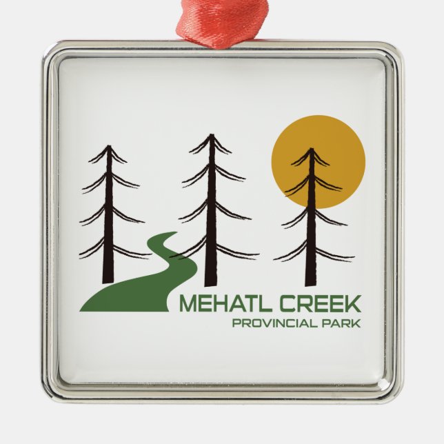 Mehatl Creek Provincial Park Trail Metal Tree Decoration (Front)