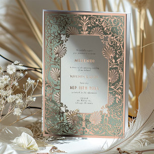 MEHENDI Ceremony Rose Gold Foil Accents Wedding