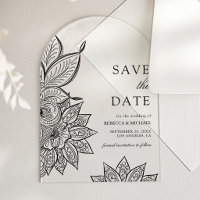 Mehendi Henna Indian Wedding Save the Date