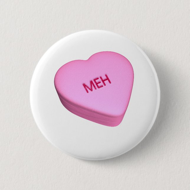 MehHeart 6 Cm Round Badge (Front)