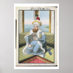 Mehmed II (1432-81) called 'Fatih', the Conqueror, Poster