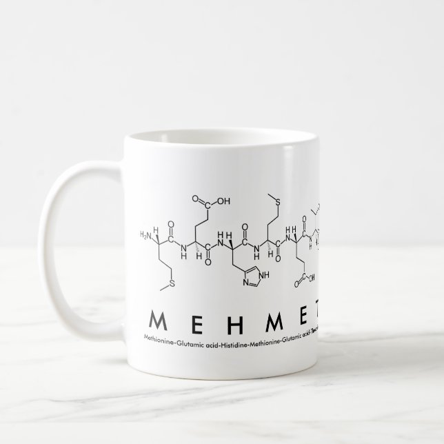 Mehmet peptide name mug (Left)