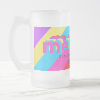 Mehmz Shruggy Striped Large Frosted Mug